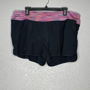 Womens Black & Pink Running shorts- XL